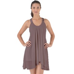 Deep Taupe	 - 	show Some Back Chiffon Dress by ColorfulDresses