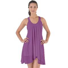 Plum Purple	 - 	show Some Back Chiffon Dress by ColorfulDresses