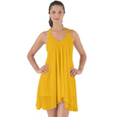 Selective Yellow	 - 	show Some Back Chiffon Dress by ColorfulDresses