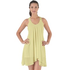 Yellow Iris	 - 	show Some Back Chiffon Dress by ColorfulDresses