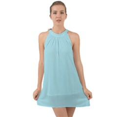 Blizzard Blue	 - 	halter Tie Back Chiffon Dress by ColorfulDresses