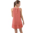 Tea Rose Red	 - 	Halter Tie Back Chiffon Dress View2