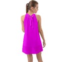 Fuchsia Pink	 - 	Halter Tie Back Chiffon Dress View2