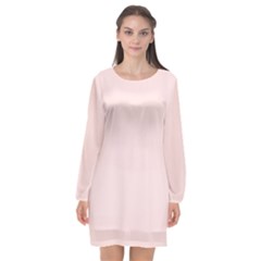 Light Misty Rose Pink	 - 	long Sleeve Chiffon Shift Dress by ColorfulDresses