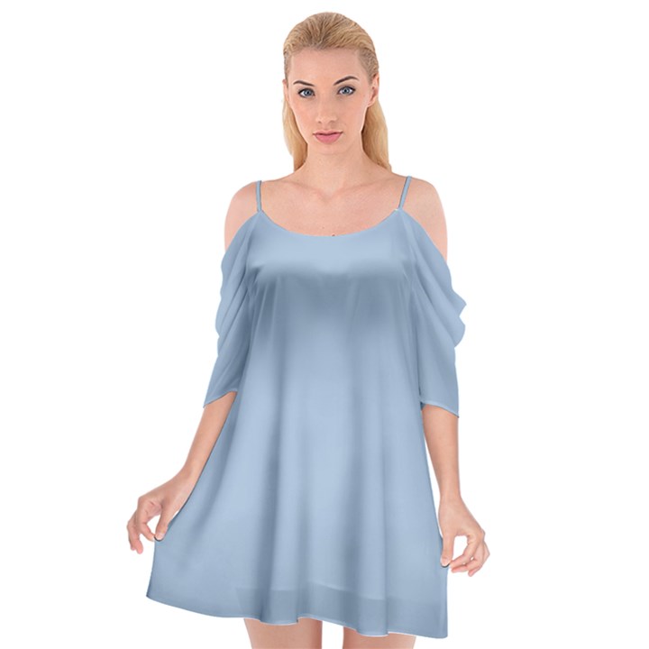 Cashmere Blue	 - 	Cutout Spaghetti Strap Chiffon Dress