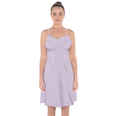 Languid Lavender Purple	 - 	ruffle Detail Chiffon Dress by ColorfulDresses