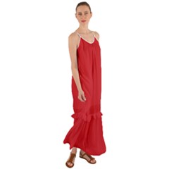 Amaranth Red	 - 	cami Maxi Ruffle Chiffon Dress by ColorfulDresses