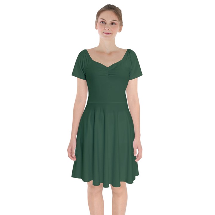 Eden Green	 - 	Short Sleeve Bardot Dress