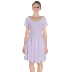 Languid Lavender Purple	 - 	short Sleeve Bardot Dress