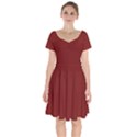 Berry Red	 - 	Short Sleeve Bardot Dress View1