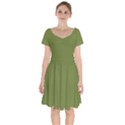 Olive Green	 - 	Short Sleeve Bardot Dress View1