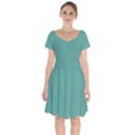 Polished Pine Green	 - 	Short Sleeve Bardot Dress View1