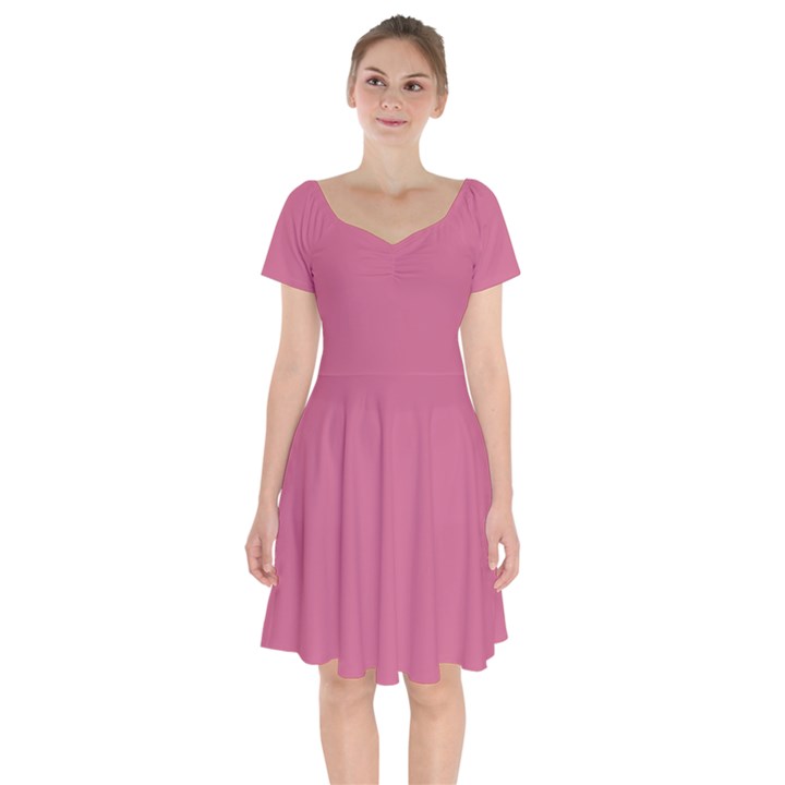 Pale Violet pink	 - 	Short Sleeve Bardot Dress