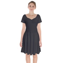 Raisin Black	 - 	short Sleeve Bardot Dress