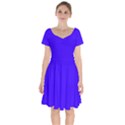 Ultra Marine Blue	 - 	Short Sleeve Bardot Dress View1