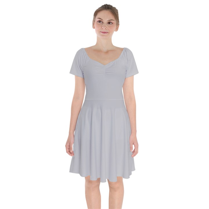 Silver Sand Grey	 - 	Short Sleeve Bardot Dress