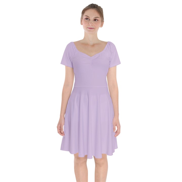 Thistle Purple	 - 	Short Sleeve Bardot Dress