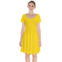 Rubber Duck Yellow	 - 	Short Sleeve Bardot Dress View1