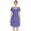 Blue Iris	 - 	Short Sleeve Bardot Dress View1