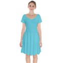 Blue Radiance	 - 	Short Sleeve Bardot Dress View1