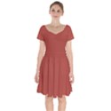 Medium Carmine	 - 	Short Sleeve Bardot Dress View1