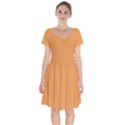 Sandy Orange	 - 	Short Sleeve Bardot Dress View1