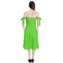 Bright Green	 - 	Shoulder Tie Bardot Midi Dress View2