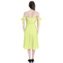 Key Lime Yellow	 - 	Shoulder Tie Bardot Midi Dress View2