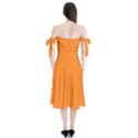 Dark Orange	 - 	Shoulder Tie Bardot Midi Dress View2