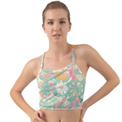 Pastel Flowers Mini Tank Bikini Top by HWDesign