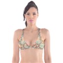 Retro Pastel Flowers Plunge Bikini Top View1