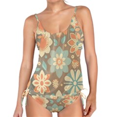 Retro Pastel Flowers Tankini Set by HWDesign