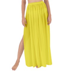 Blazing Yellow	 - 	maxi Chiffon Tie-up Sarong by ColorfulWomensWear