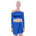 Absolute Zero Blue	 - 	Off Shoulder Top with Mini Skirt Set View1