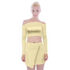 Buttermilk	 - 	off Shoulder Top With Mini Skirt Set