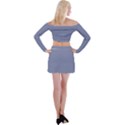 Lavender Violet Purple	 - 	Off Shoulder Top with Mini Skirt Set View2