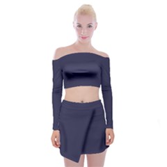 Astral Aura	 - 	off Shoulder Top With Mini Skirt Set