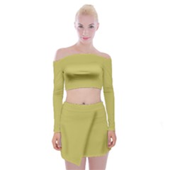 Ginger	 - 	off Shoulder Top With Mini Skirt Set