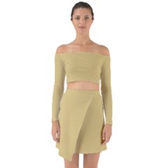 Sand Castle	 - 	off Shoulder Top With Skirt Set by ColorfulWomensWear