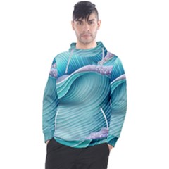 Pastel Sea Waves Men s Pullover Hoodie by GardenOfOphir