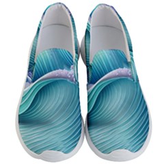 Pastel Sea Waves Men s Lightweight Slip Ons by GardenOfOphir