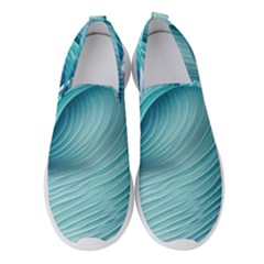 Pastel Sea Waves Women s Slip On Sneakers by GardenOfOphir