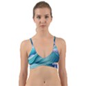 Pastel Sea Waves Wrap Around Bikini Top View1