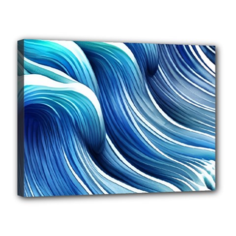 Sunny Ocean Wave Canvas 16  X 12  (stretched) by GardenOfOphir