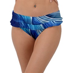 Sunny Ocean Wave Frill Bikini Bottoms by GardenOfOphir