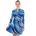 Sunny Ocean Wave Long Sleeve Panel Dress View1