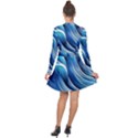 Sunny Ocean Wave Long Sleeve Panel Dress View2