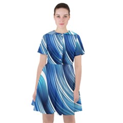 Sunny Ocean Wave Sailor Dress by GardenOfOphir