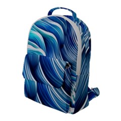 Sunny Ocean Wave Flap Pocket Backpack (large) by GardenOfOphir