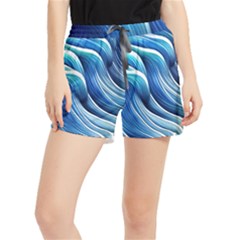 Sunny Ocean Wave Women s Runner Shorts by GardenOfOphir